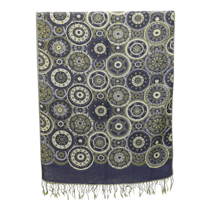 Metallic Pashmina Circle Pattern SCF3719-35 (12PC)