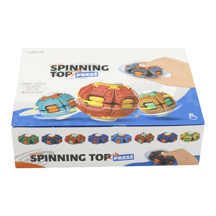 Press to Spin Fidget Spinner HelixCore Rotating Stress Ball Fidget Toy JT6723-2  (12PC)