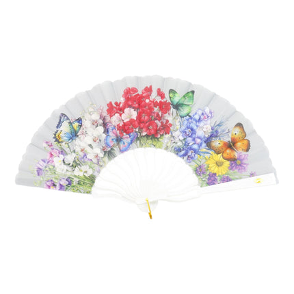 Butterfly Floral Handheld Folding Fan FN0445 (12PC)