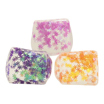 Colorful Glitter Cube Squishy Toy JT6608-7 (12PC)