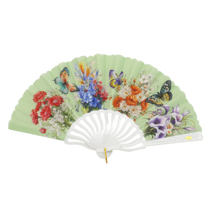 Butterfly Floral Handheld Folding Fan FN0445 (12PC)