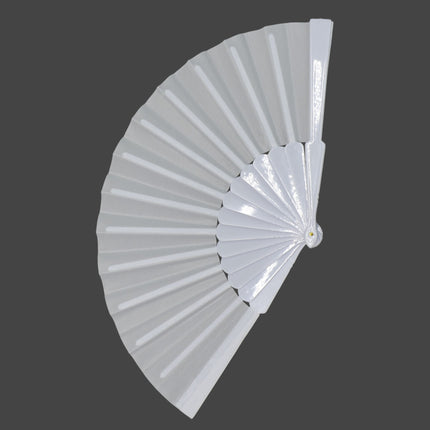 White Line Dance Hand Held Folding Fan JF6323-19 (12PC)