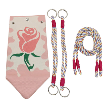 Rose Pattern Women's Knitted Bucket Bag JB6316-2 (12PC)