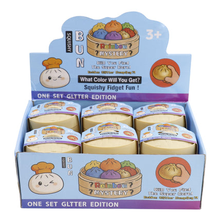 Glitter Maltose Sugar Squishy Dumpling Toy JT6610-15 (12PC)