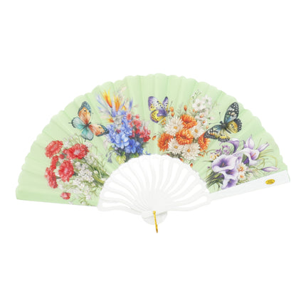 Butterfly Floral Handheld Folding Fan FN0445 (12PC)