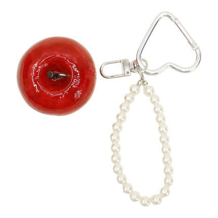 Cute Red Apple With Pearl Keychain and Bag Charm JK6413-2 (12)