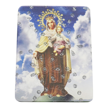 Religious Rectangular Glitter Compact Makeup Mirror JM6423-2 (12PC)