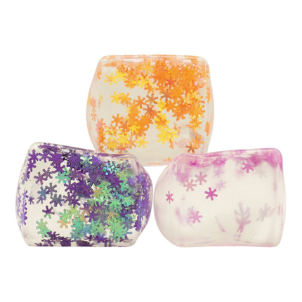 Colorful Glitter Cube Squishy Toy JT6608-7 (12PC)