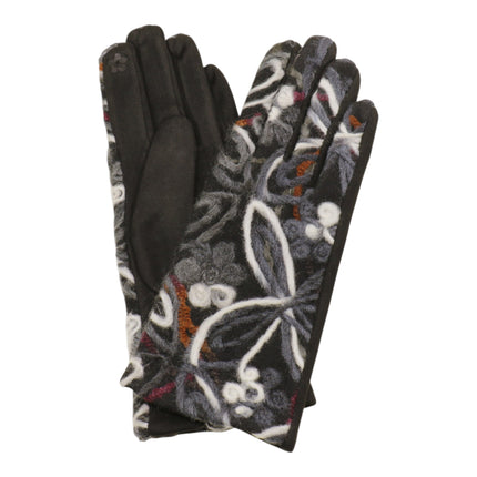 Women's Embroidery Texting Gloves GL6830-6 (12PAIR)