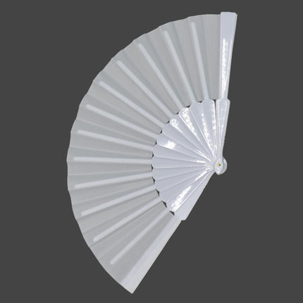 White Line Dance Hand Held Folding Fan JF6323-19 (12PC)