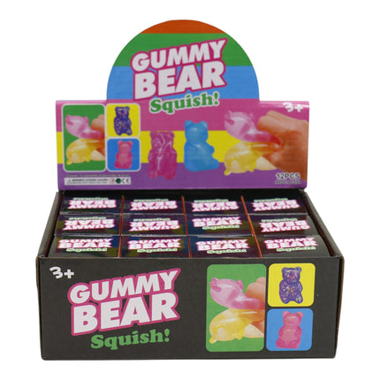 Gummy Bear Clear Colorful Squishy JT6415-3 (12PC)