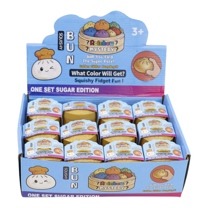Mini Sugar Glittered Squishy Dumpling With Steamer SQ6606-6 (24PC)