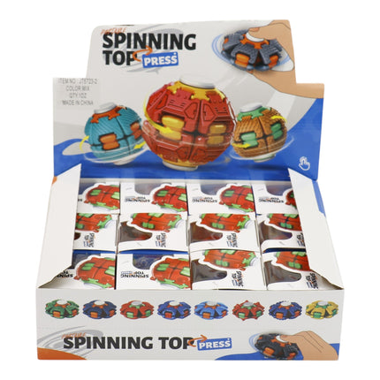 Press to Spin Fidget Spinner HelixCore Rotating Stress Ball Fidget Toy JT6723-2  (12PC)