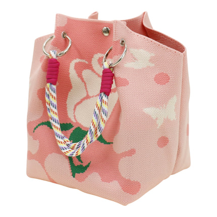 Rose Pattern Women's Knitted Bucket Bag JB6316-2 (12PC)