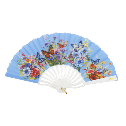 Butterfly Floral Handheld Folding Fan FN0445 (12PC)