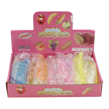 Glitter Maltose Sugar Banana Squishy Toy JT6603-18 (12PC)