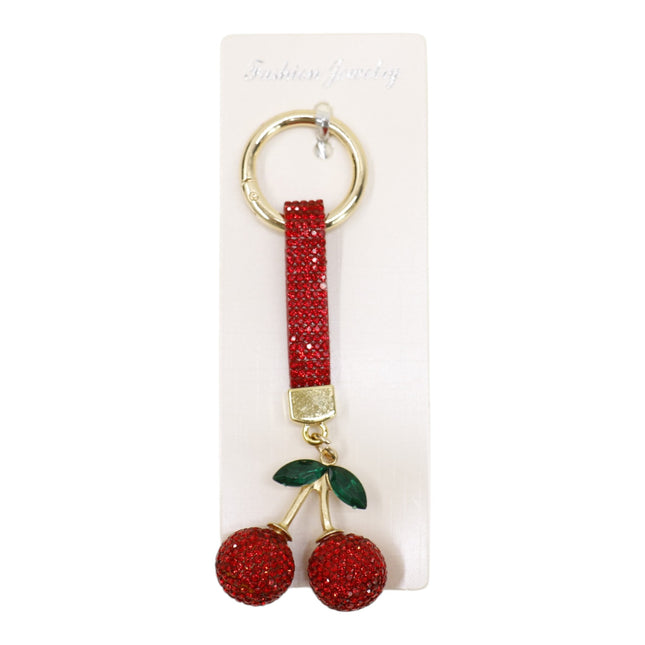 Cherry Rhinestone Keychain and Bag Charm JK6228-3 (12)