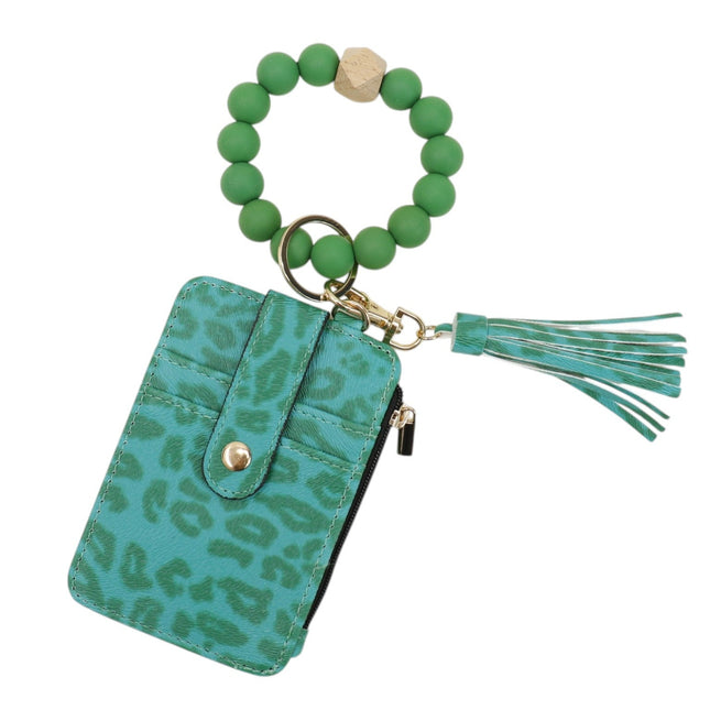 Silicone Bracelet Leather Wallet Tassel JB6126-1 (12PC)