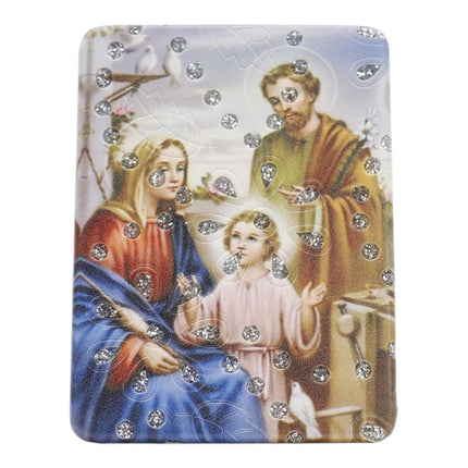 Religious Rectangular Glitter Compact Makeup Mirror JM6423-2 (12PC)