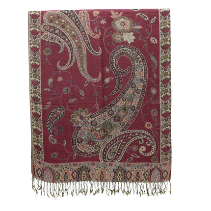 Metallic Pashmina Paisley Pattern SCF3719-30 (12PC)