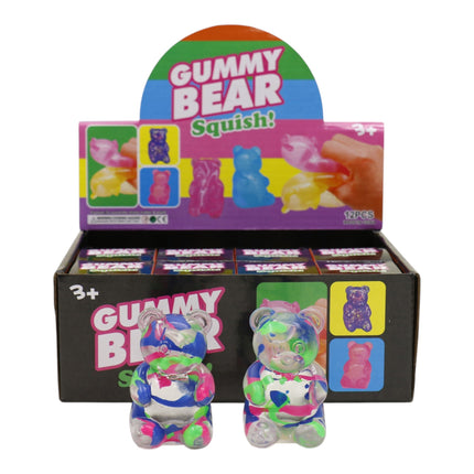 Gummy Bear Clear Colorful Squishy JT6415-3 (12PC)