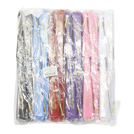Colorful Butterfly Floral Glitter Handheld Folding Fan FNSZ-01 (12PC)