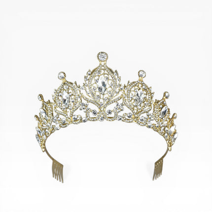 Crystal Tiara Crown HT0933 (2PC)