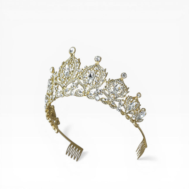 Crystal Tiara Crown HT0933 (2PC)