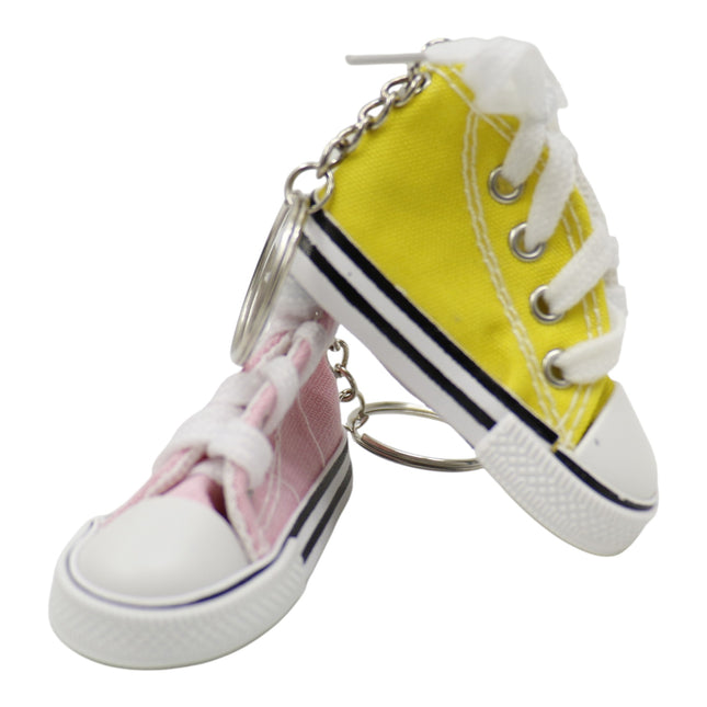 Cute Classic Canvas Rubber Sole Sneakers Car Bag Pendant Key Chain KC5909-4 (12PC)