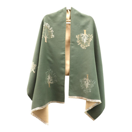 Cashmere Feel Winter Reversible Lucky Tree patten  Scarves SCF1230-34(12PC)