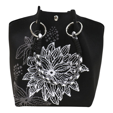 Floral Pattern Women's Knitted Bucket Bag JB6122-2 (12PC)