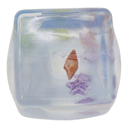 Cube Fidget Squishy Filled With  A Clear Ocean Scene Squishy Ball Toy JT6608-6 (12PC)