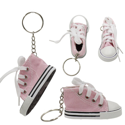 Cute Classic Canvas Rubber Sole Sneakers Car Bag Pendant Key Chain KC5909-4 (12PC)