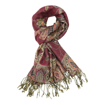 Metallic Pashmina Paisley Pattern SCF3719-30 (12PC)