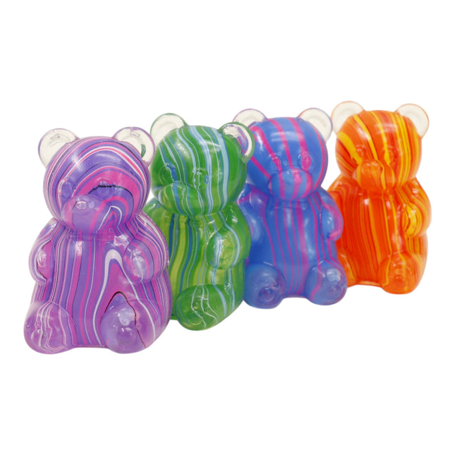 Marbled Gummy Bear Colorful Squishy JT6528-13 (12PC)