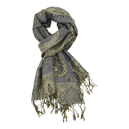 Metallic Pashmina Paisley Pattern SCF3719-30 (12PC)