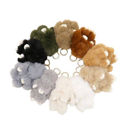 Cut Rabbit Pom Pom Keychain KC0225-5 (12PC)