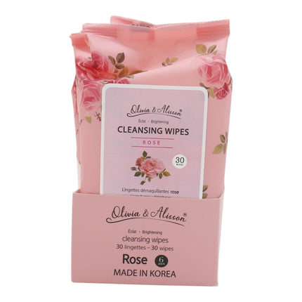 Rose Cleansing Makeup Remover Wipes MIT003 (12PK)