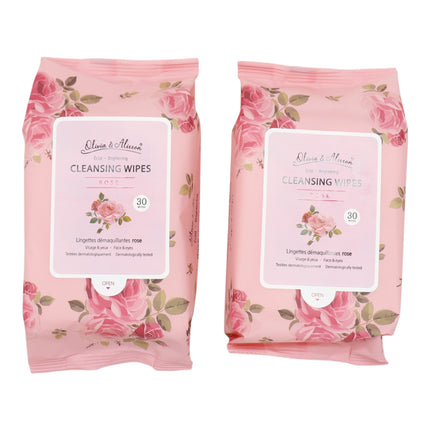 Rose Cleansing Makeup Remover Wipes MIT003 (12PK)