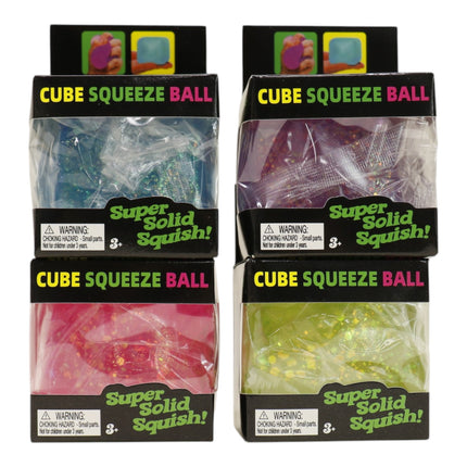Colorful Glitter Cube Squishy Toy SS6510-52 (12PC)