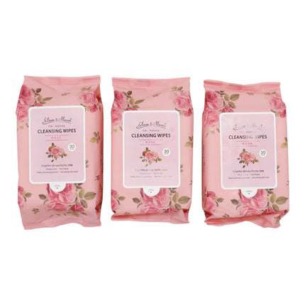 Rose Cleansing Makeup Remover Wipes MIT003 (12PK)