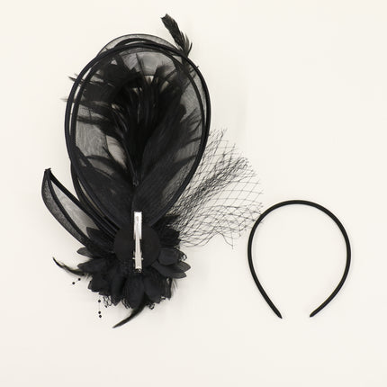 Fascinator Kentucky Derby & Tea Party Flower Feather Hat FF814(3PC)