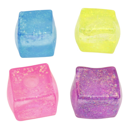 Colorful Glitter Cube Squishy Toy SS6510-52 (12PC)