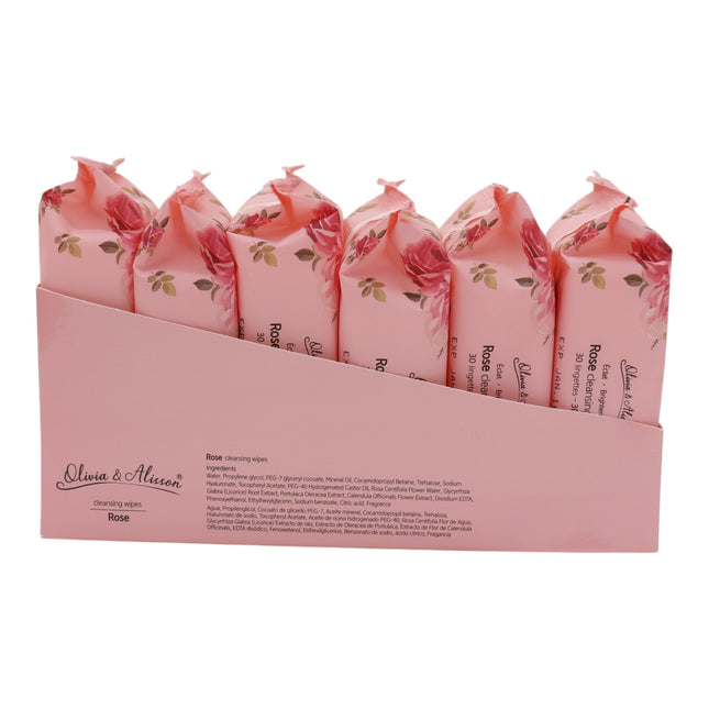 Rose Cleansing Makeup Remover Wipes MIT003 (12PK)