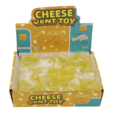 Cube Cheese Vent Squishy Toy TR6520-1 (12PC)