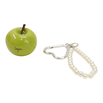 Cute Green Apple With Pearl Keychain and Bag Charm JK6413-1 (12)