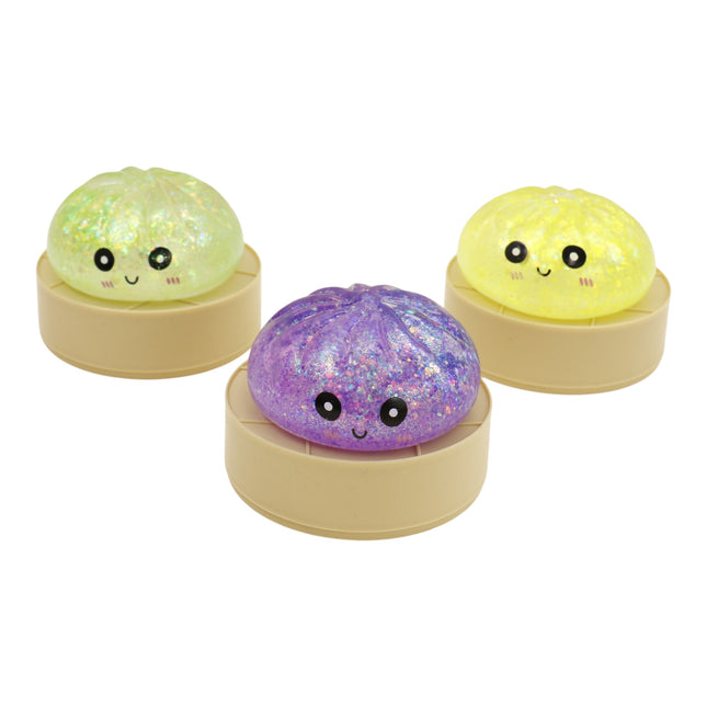 Glitter Maltose Sugar Squishy Dumpling Toy JT6610-15 (12PC)