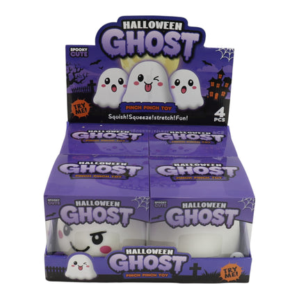 Jumbo 6 Inch Halloween Ghost Fluffy Squishy Toy SS6813-34 (4PC)