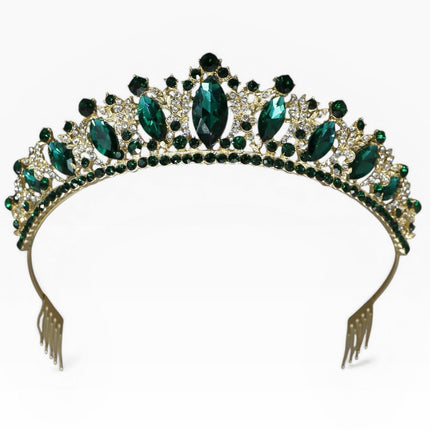 Crystal Tiara Crown HT0822 (2PC)