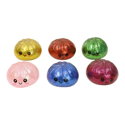 Glitter Squishy Dumpling Filled With Beads Toy SS417-3(12PC)
